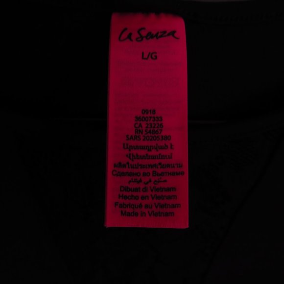 Black La Senza Long Sleeve Crop Top - Picture 3 of 5